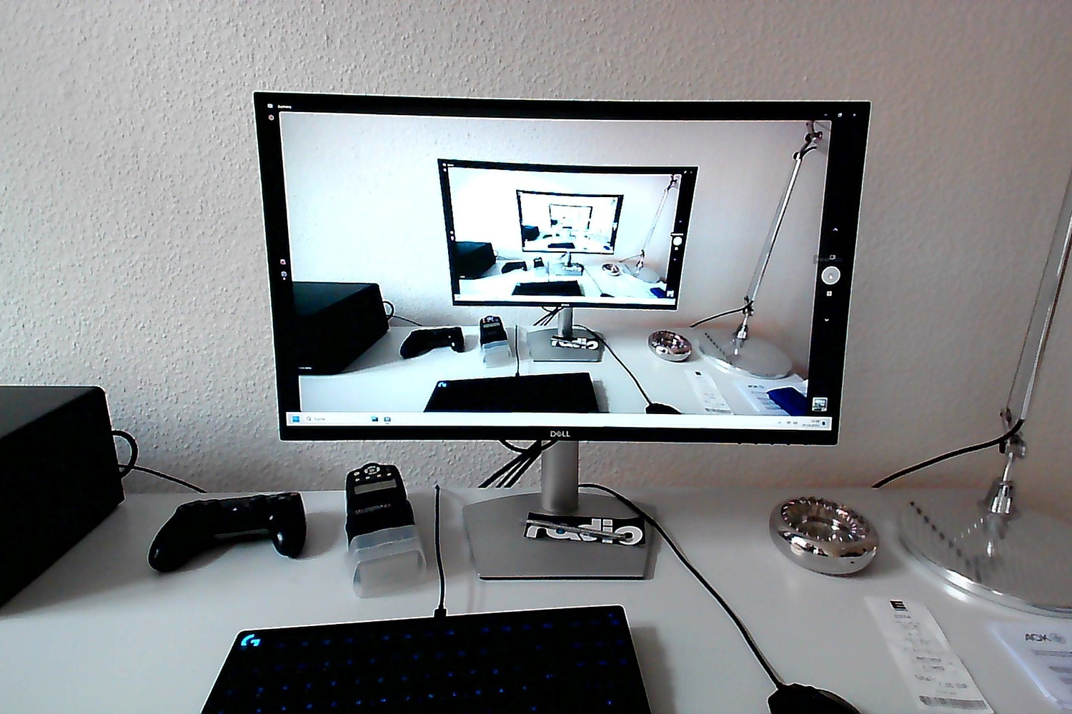 Computer-Selfie am heimischen Computer