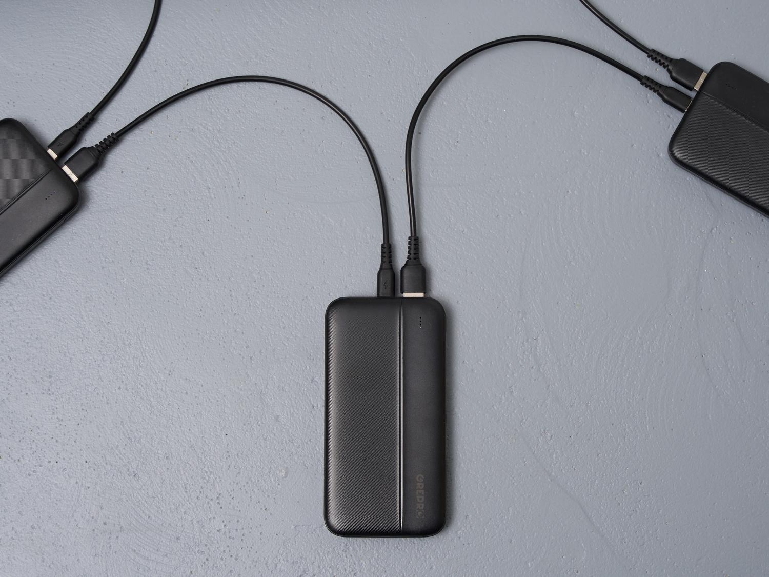 Detailansicht der verbundenen Powerbanks
