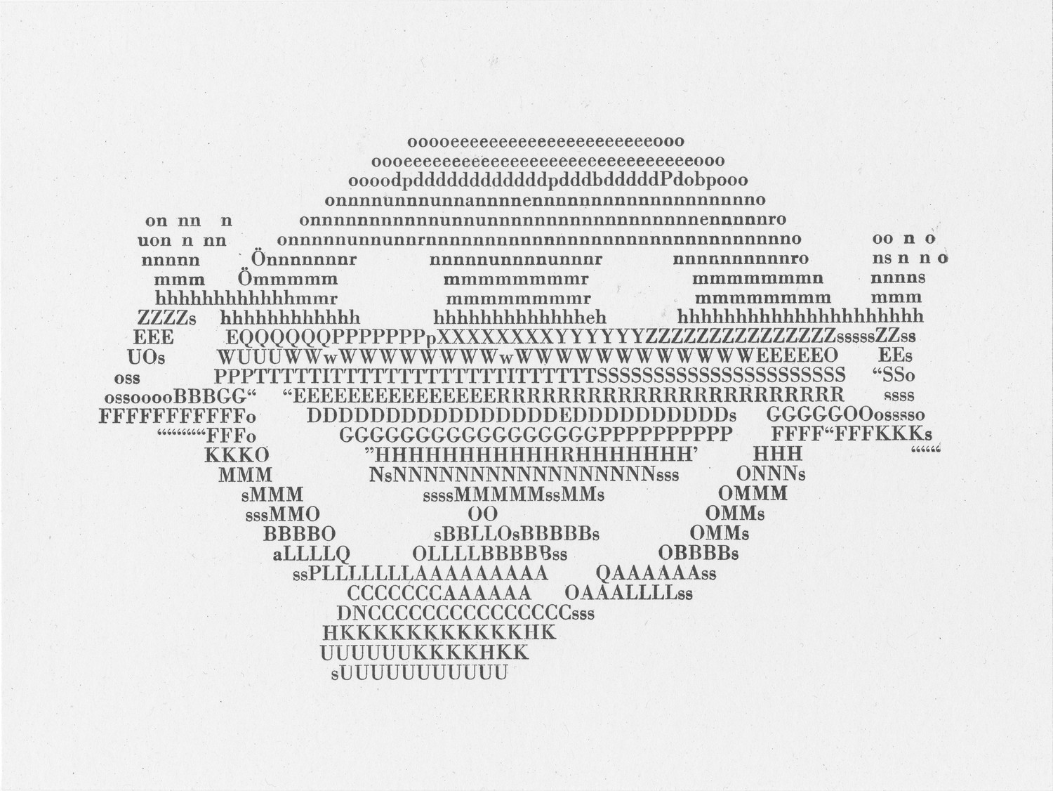 Smiley (ASCII) letterpress print